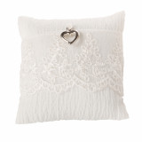 Petit coussin Alliance dentelle blanche