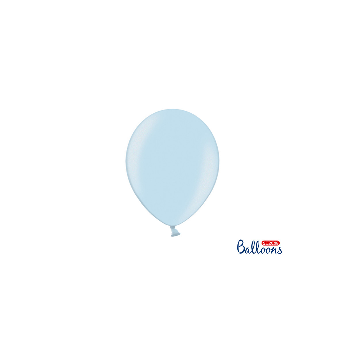 x10 Ballons metallic bleu ciel