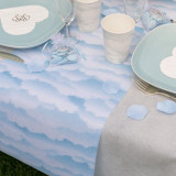 Chemin de table nuage bleu