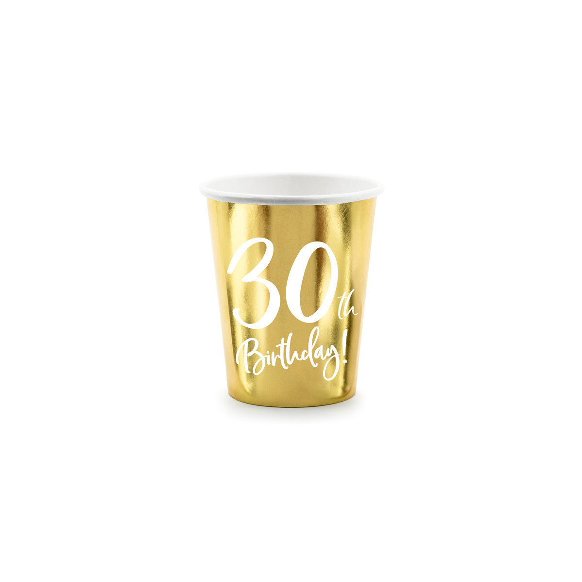 Gobelets anniversaire 30 ans dorés - gobelets carton jetables