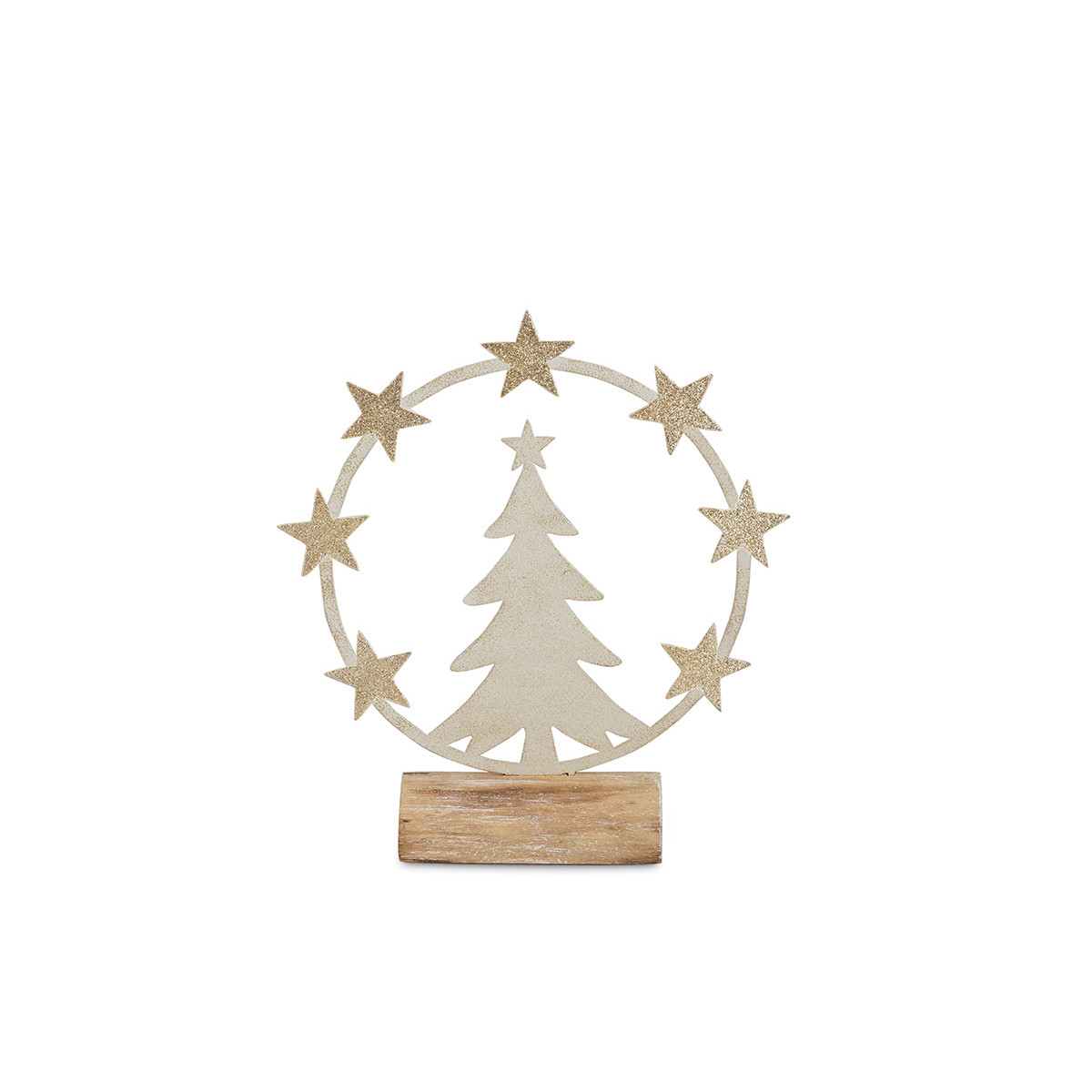 Centre de table sapin rond en bois 23 cm