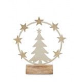 Centre de table sapin rond en bois 23 cm