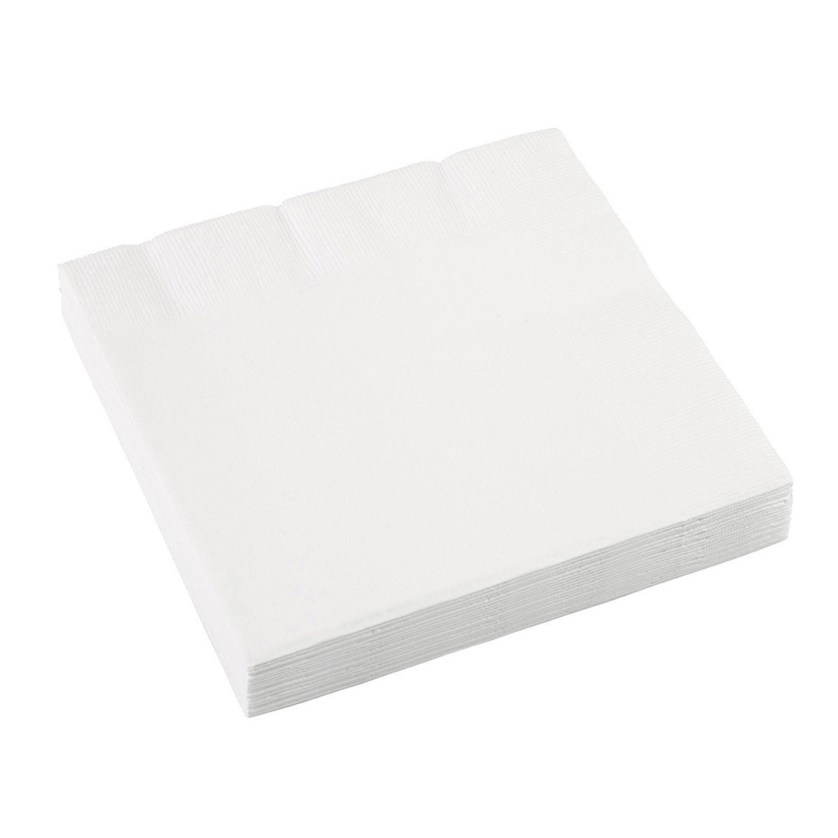 serviette en papier blanche 33 x 33 cm - lot de 20