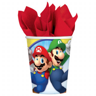 Sac Anniversaire Mario, 24pcs Sac Cadeau Mario Bros, Pochettes