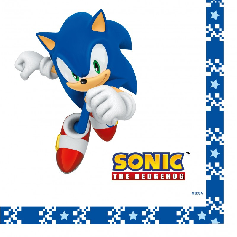 Serviette Anniversaire Sonic x 20
