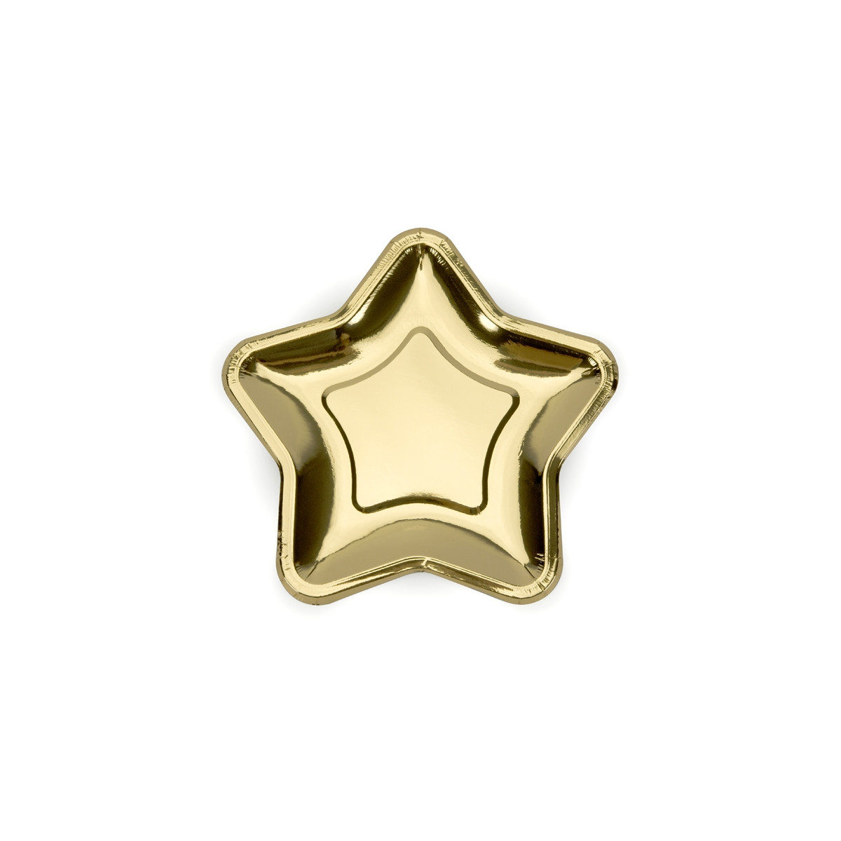assiette en forme d'étoile or