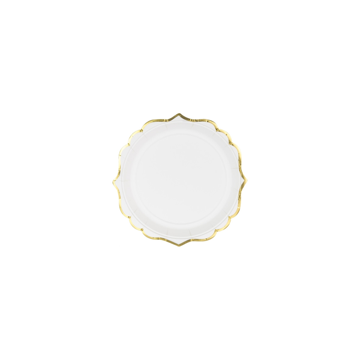 Assiette Jetable Anniversaire Vaisselle Carton: Blanc Gold