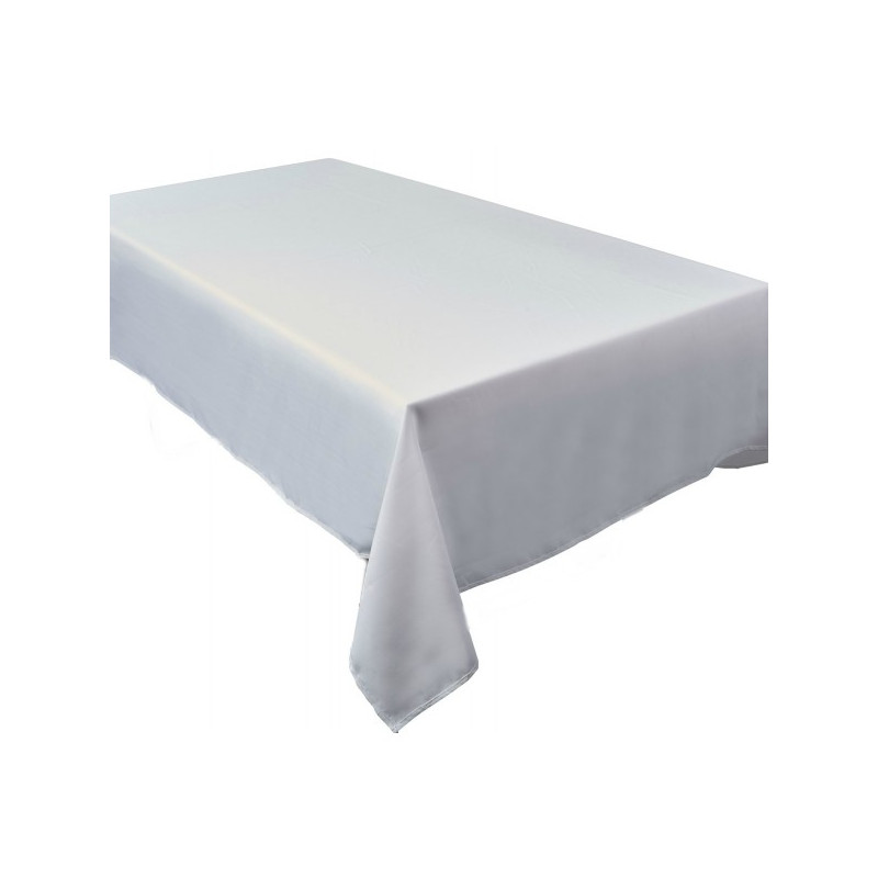 Nappe rectangle Pampille blanc et or Anti tache et Infroissable 240 cm X  150 cm