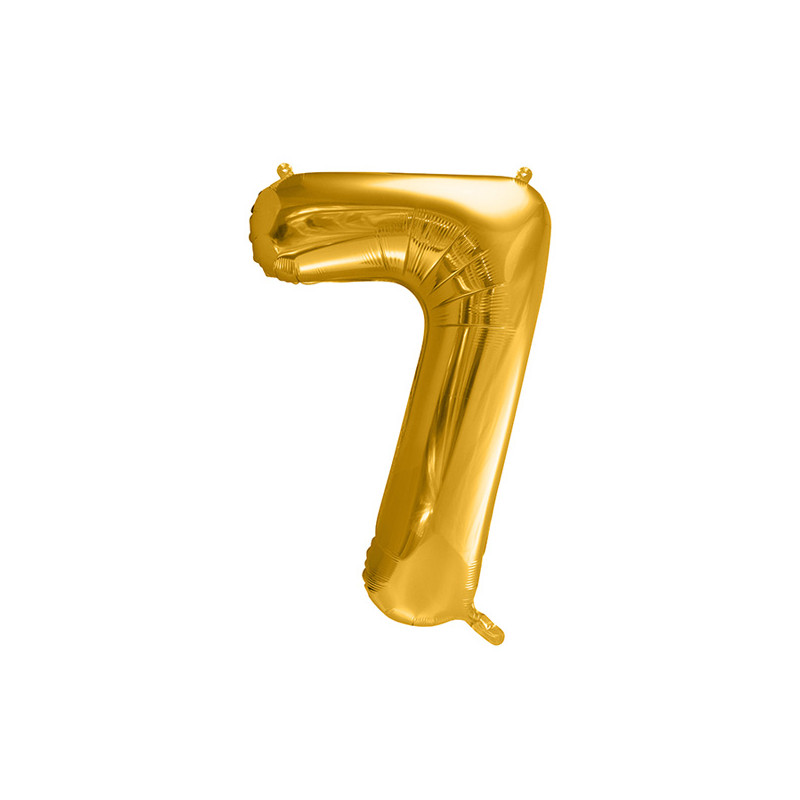 Ballon numéro d'or 3 ans avec standard 76cm - Partywinkel