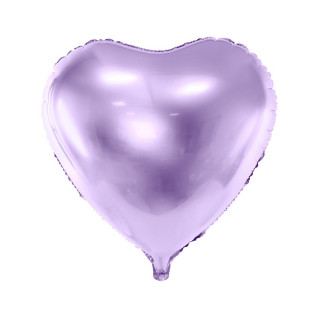 Ballon coeur lilas brillant