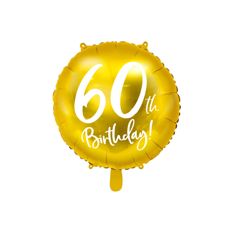 Ballon anniversaire jaune gold - 60 ans 