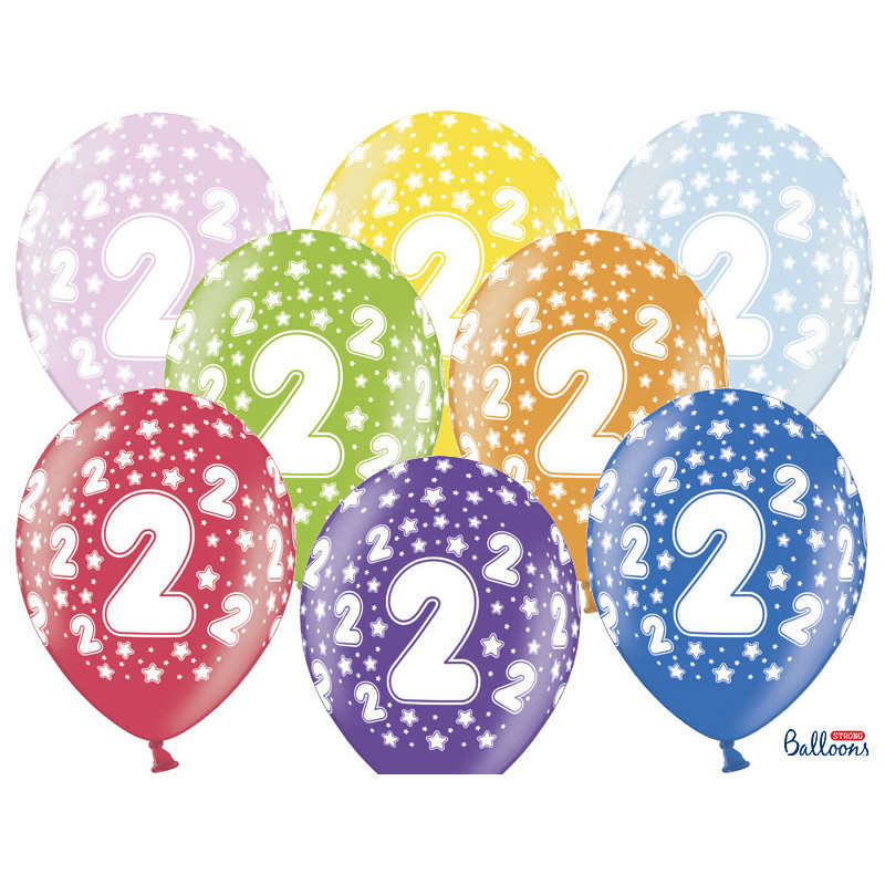 Ballon d'anniversaire de garçon de 2 ans, Décorations d'anniversaire bleues  de 2 ans, Ballons d'anniversaire numéro 2, L