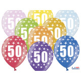 Ballon multicolore anniversaire 50 ans